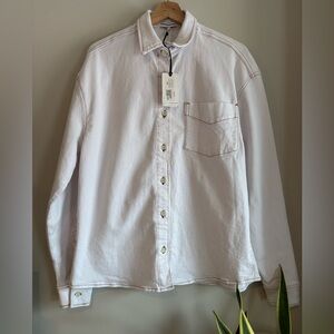 NWT WeWoreWhat Classic White Boyfriend Shirt